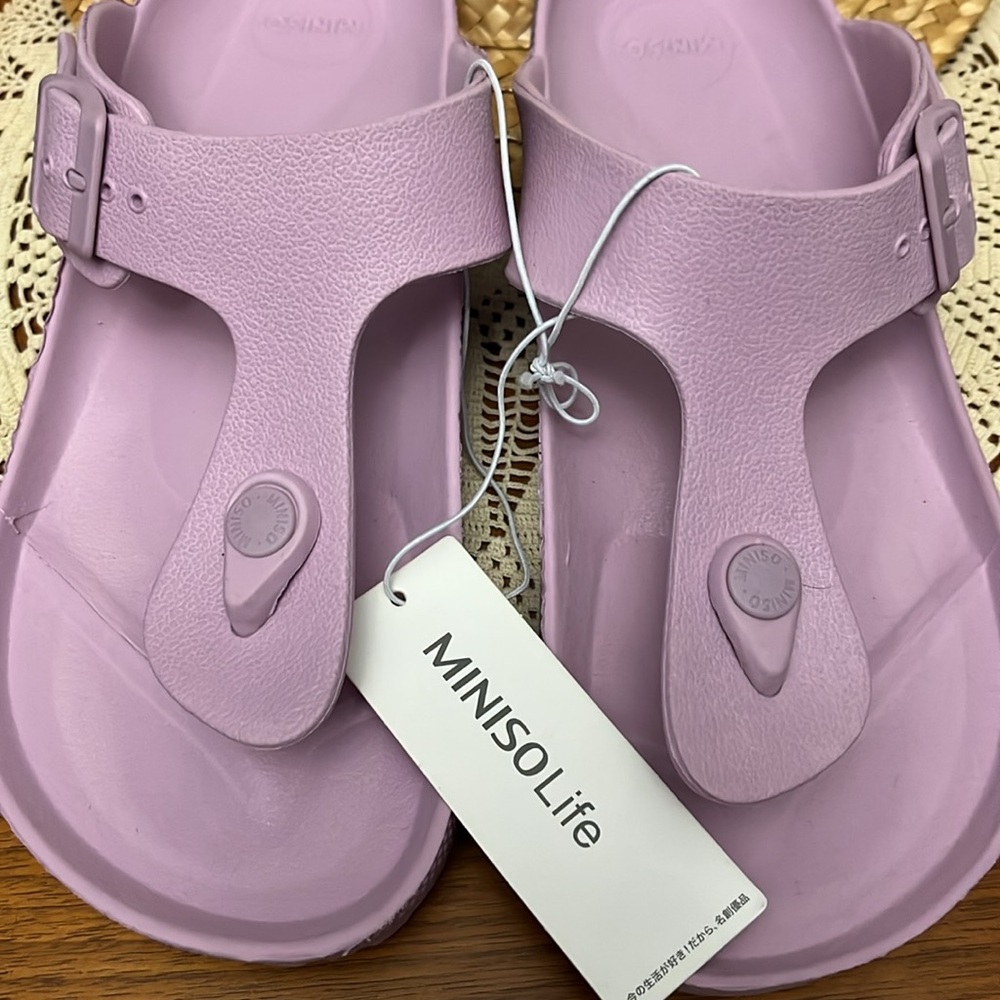 MINISO Life Purple Slide Sandals - Picture 3 of 10